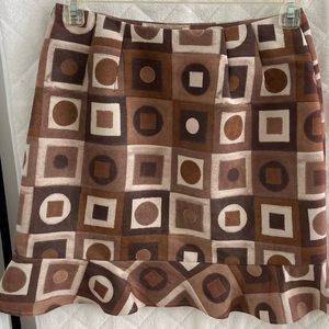 Poly Swede ruffle bottom tailored skirt